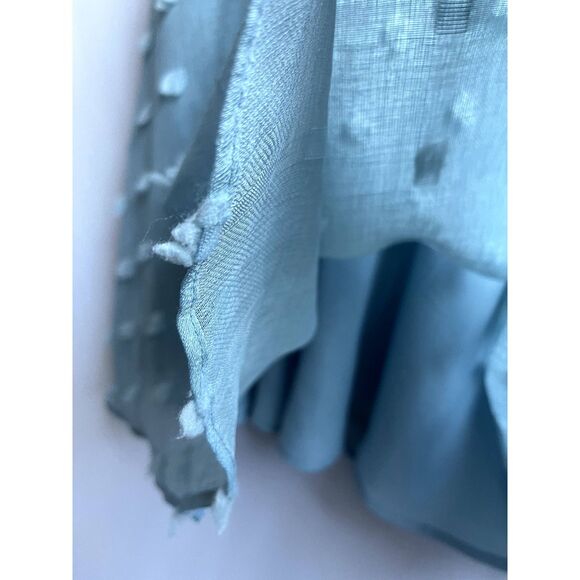 Anthropologie Sunday in Brooklyn Glenda Textured Dress Baby Blue Size M Flare - Picture 7 of 12